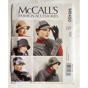 Misses Womens Hats and Gloves with Variations M6450 McCall’s Sewing Pattern